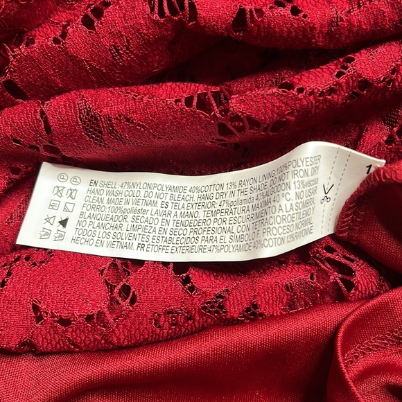 Forever 21 Red Lace off the Shoulder MIDI Dress - Picture 9 of 9